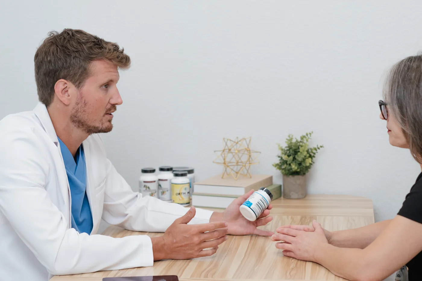 New mother consulting about postpartum weight loss and recovery