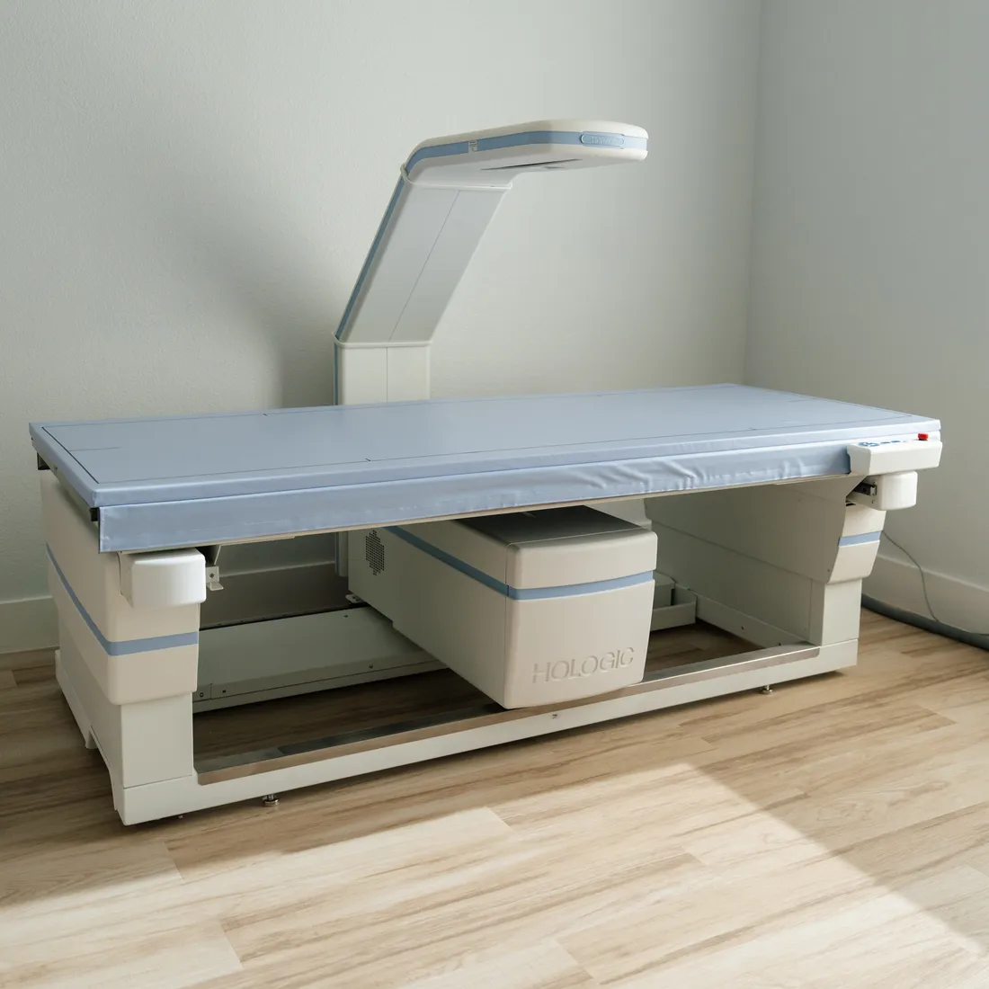 Close-up of the DEXA scanner used for bone density and body composition scans at Highland Longevity in Fort Worth