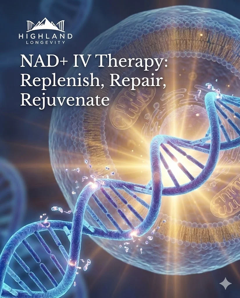 NAD+ IV Therapy - cellular rejuvenation at Highland Longevity